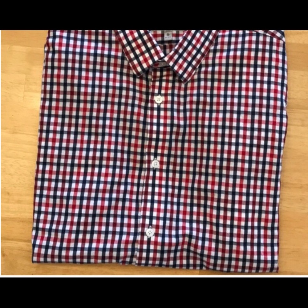 Men’s plaid dress shirt